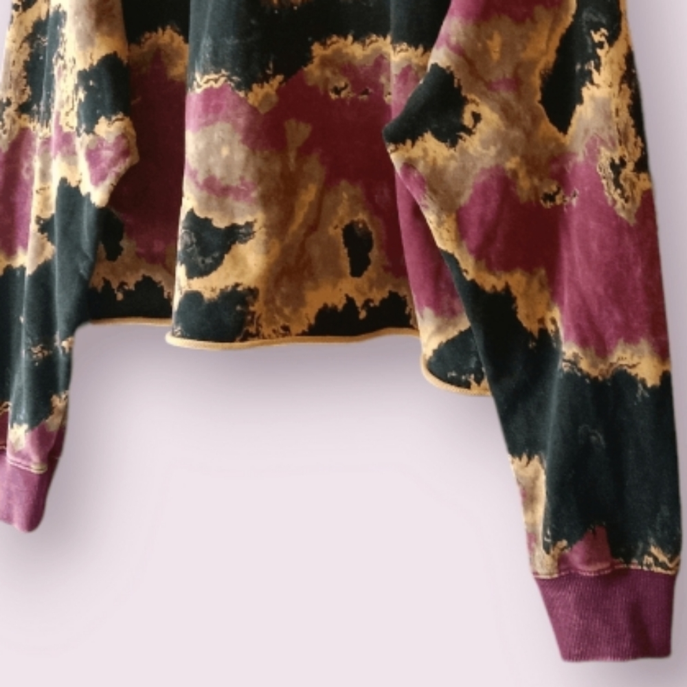 JoyLab Tie Dyed Crop Crewneck Sweatshirt - Picture 2 of 7